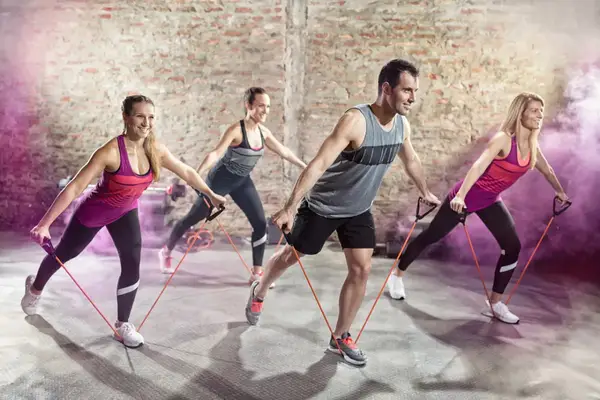 Трубчатый для фитнеса эспандер с ручками U-POWEX Latex resistance tube 30LB Red (13.5кг.) купить недорого в Украине, фото 10