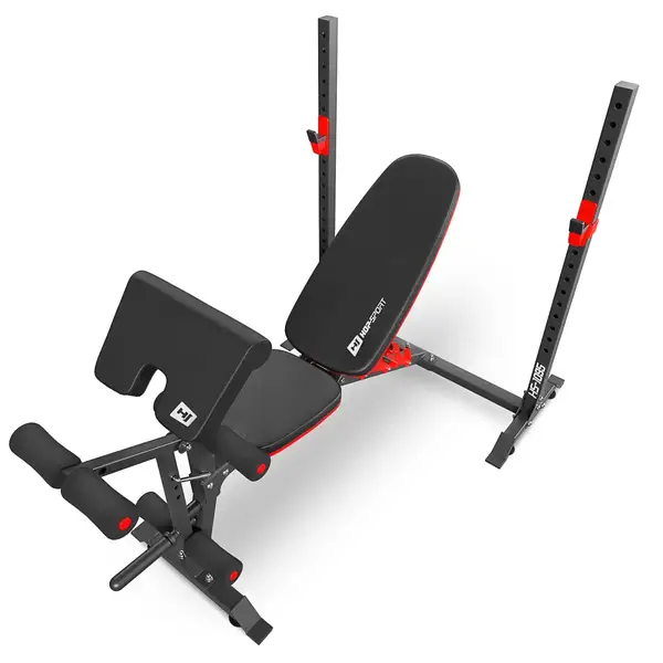 Набір Hop-Sport Premium 105кг з лавою HS-1095, штангами та гантелями купити недорого в Україні, фото 7