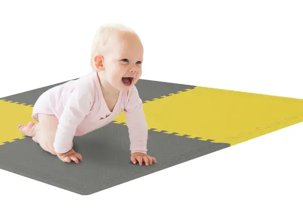 Мат-пазл Hop-Sport EVA 1см HS-A010PM - 4 части желто-серый купить недорого в Украине, фото 4