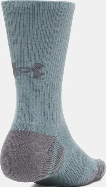 Шкарпетки UA Performance Tech 3pk Crew синій, бежевий, бірюзовий Уні XL купити недорого в Україні, фото 3