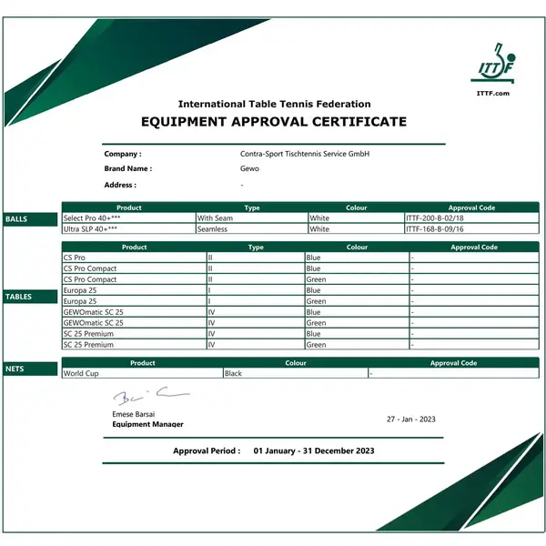 М'ячі для настільного тенісу Gewo Ultra SLP 40+ ITTF 6 шт (81351200) купити недорого в Україні, фото 4