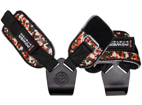 Крюки для тяги на запястье Power System PS-3370 Hooks Camo Black/Red XL купить недорого в Украине, фото 2