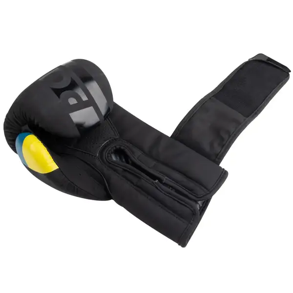 Боксерские перчатки PowerPlay 3021 Ukraine Черные 8 унций купить недорого в Украине, фото 6