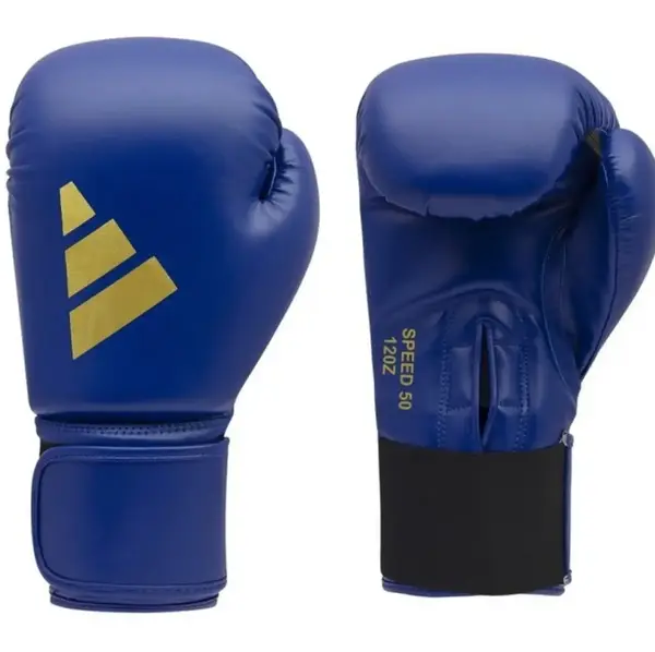 Боксерскі рукавички Adidas "Speed 50" | 16 унцій синій/золотий | ADIDAS ADISBG50 купити