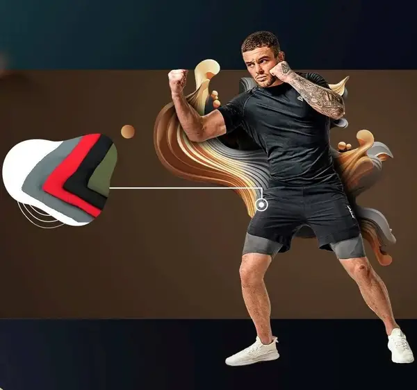 Компресійні шорти для RDX MMA T16 2-в-1 BLACK/GREY-L купити недорого в Україні, фото 8