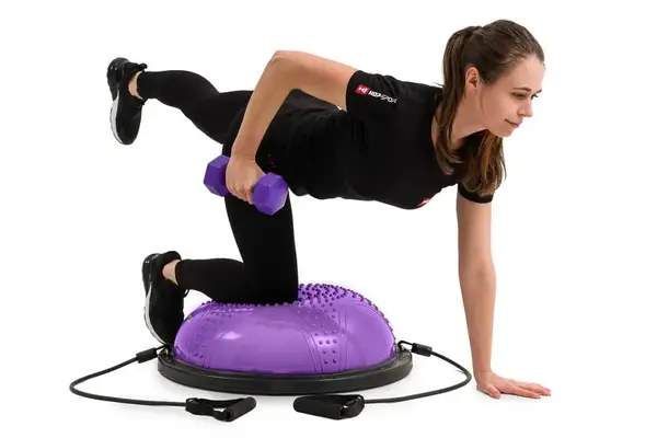Балансувальна напівсфера з вкрапленнями Hop-Sport HS-MB058B фіолетова купити недорого в Україні, фото 4