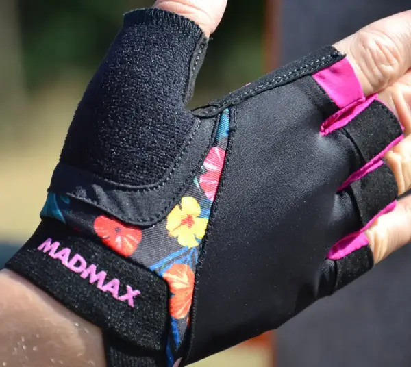 Перчатки для фитнеса MadMax MFG-770 Flower Power Gloves Black/Pink XS купить недорого в Украине, фото 5