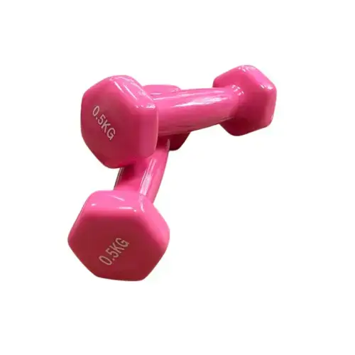 Гантель для фитнеса с виниловым покрытием Generation Fitness FF51D3A-0.5kg (розовый) купить недорого в Украине, фото 7