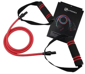 Трубчатый для фитнеса эспандер с ручками U-POWEX Latex resistance tube 30LB Red (13.5кг.) купить