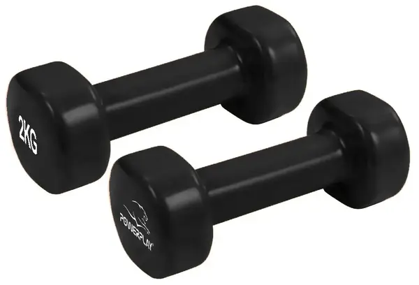 Гантели виниловые PowerPlay 4125 Achilles 2*2 кг. Черные (пара - 2шт.) купить недорого в Украине, фото 5