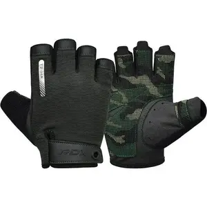 Перчатки для фитнеса RDX T2 Half Army Green L купить