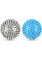 Набор массажных мячей Gymtek 70 мм 2 шт твердый/мягкий серо-голубой купить