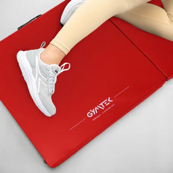 Мат гімнастичний твердий Gymtek 5 см червоний купити недорого в Україні, фото 3