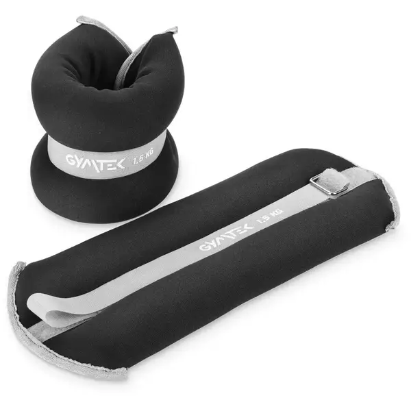 Обтяжувачі Gymtek для рук та ніг 2 х 1,5 кг чорний купити