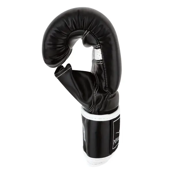 Снарядні рукавиці PowerPlay 3025 Чорно-Білі S (капа в подарунок) купити недорого в Україні, фото 4