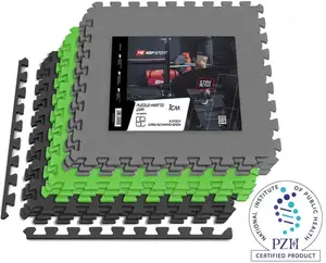 Мат-пазл Hop-Sport EVA 1см HS-A010PM - 9 частей черный/серый/зеленый купить