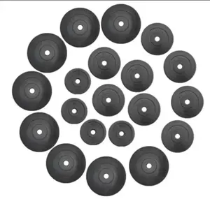 65 кг (4 по 1.25, 8 по 2.5, 8 по 5 кг) дисків, покритих пластиком (31 мм) купити