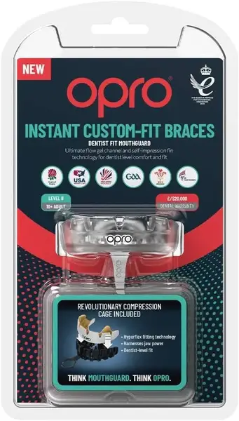 Капа OPRO Instant Single Colour Braces доросла (вік 11+) Clear (art.102522007) купити недорого в Україні, фото 10