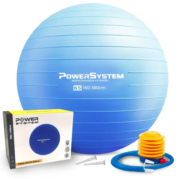 Мяч для фитнеса (фитбол) Power System PS-4012 Ø65 cm PRO Gymball Blue купить недорого в Украине, фото 10