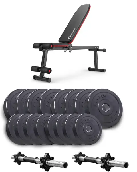 Набор Elitum Titan гантели 2х31кг со скамьей HS-1010 Pro купить