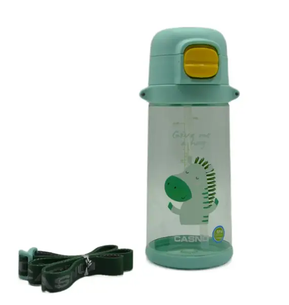 Бутылка для воды CASNO 690 мл KXN-1219 Зеленая (Зебра) с соломинкой TRITAN купить недорого в Украине, фото 3