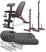 Набор Hop-Sport Strong 106 кг со скамьей HS-1035 и стойками 1005L купить