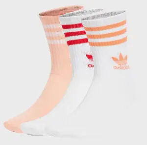 Носки Adidas CREW SOCK 3STR белый, розовый, красный Жен S (37-39) купить