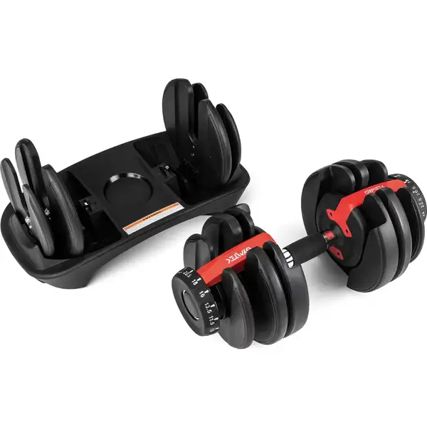 Гантель розбірний регульований Gymtek 2,5-24 кг червоний купити недорого в Україні, фото 5