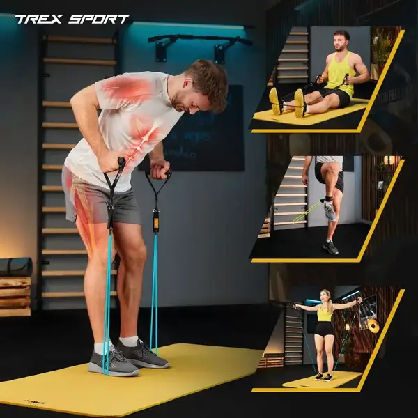 Набор резинок с эспандерами 4,6-22,8 кг Trex Sport TX-050TSV черный купить недорого в Украине, фото 3