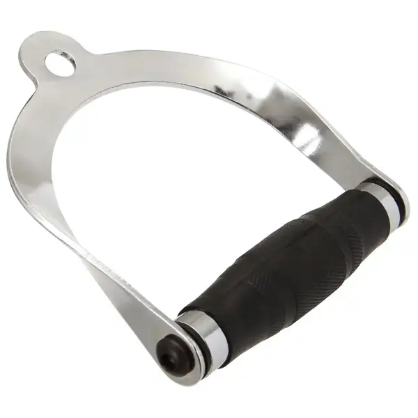 Ручка York Fitness для тяги с резиновой рукояткой, хром. купить