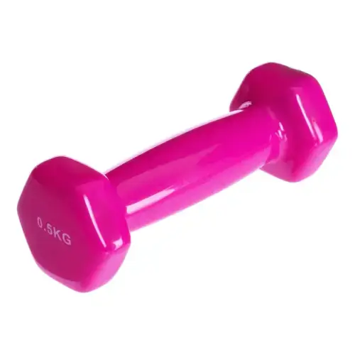 Гантель для фитнеса с виниловым покрытием Generation Fitness FF51D3A-0.5kg (розовый) купить