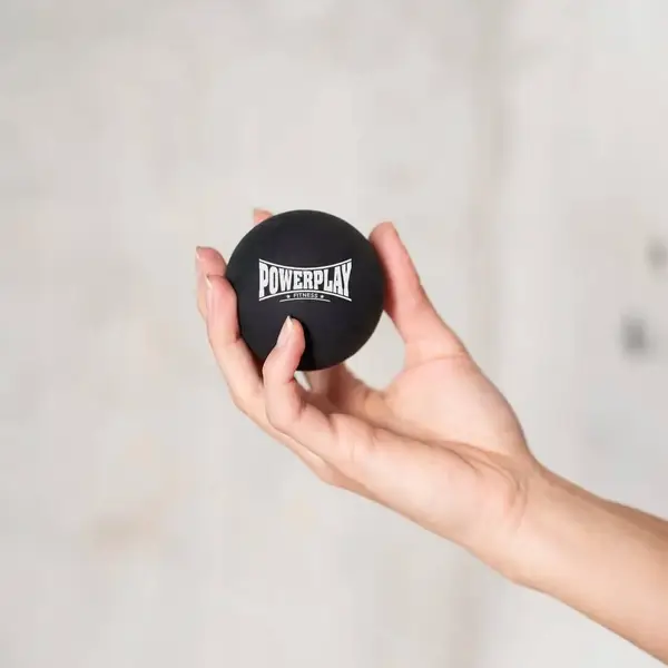 Масажний силіконовий м'яч PowerPlay PP-4354 Silicone Lacrosse Ball (6.3см.) Чорний купити недорого в Україні, фото 2