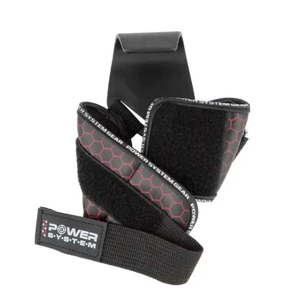 Крюки для тяги на запястье Power System PS-3360 Hooks V2 Black/Red XL купить недорого в Украине, фото 4