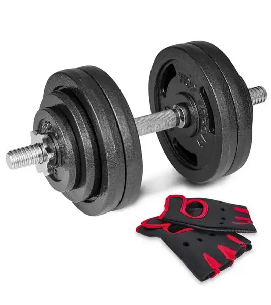 Гантелі металеві Hop-Sport New 30 кг з рукавичками купити