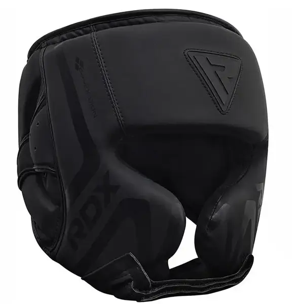 Боксерський шолом RDX T15 Noir Cheek Protector Matte Black M | Обхват голови 54-56 см купити недорого в Україні, фото 3