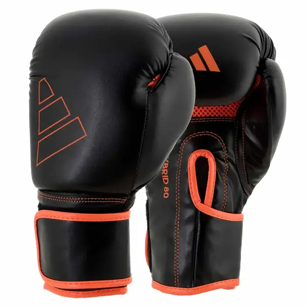 Боксерские перчатки Adidas "Hybrid 80" черный/красный | 12 унций | ADIH80 купить недорого в Украине, фото 9