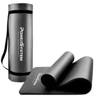 Коврик для йоги и фитнеса Power System PS-4017 NBR Fitness Yoga Mat Plus Black (180х61х1) купить