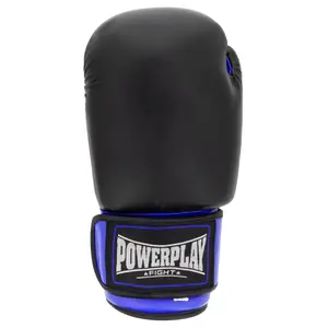Боксерские перчатки PowerPlay 3004 Classic Черно-Синие 12 унций Black and Blue 12 унций купить