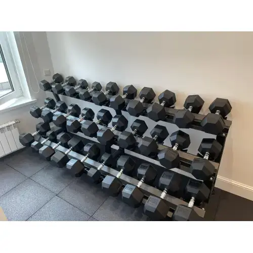 Устойчивая гантельная 3-х ярусная Generation Fitness FF71D1E (на 15 пар) купить недорого в Украине, фото 3