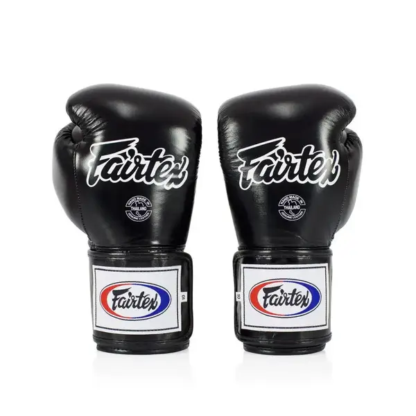 Боксерські рукавиці Fairtex BGV5 Black 10 унцій (бинти в комплекті) купити недорого в Україні, фото 2