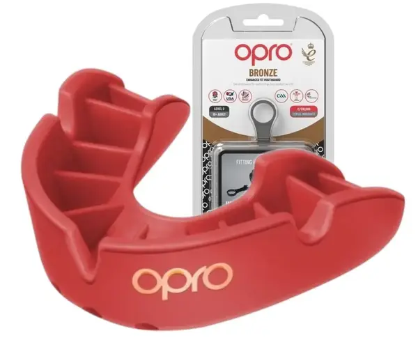 Капа OPRO Bronze взрослая (возраст 11+) Red (art.102500002) купить