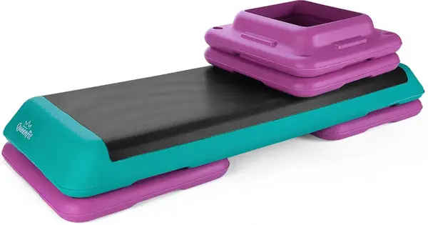 Степ-платформа Queenfit 3-х рівнева різнобарвна купити недорого в Україні, фото 5