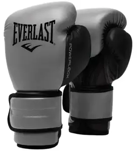 Боксерські рукавиці Everlast POWERLOCK 2R TRAINING GLOVE сірий, чорний Уні 16 унцій купити