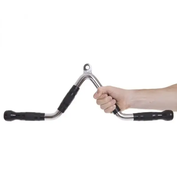 Ручка для тяги York Fitness V-образная многофункциональная с резиновыми рукоятками, хром. купить недорого в Украине, фото 8