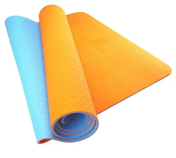 Коврик для йоги и фитнеса U-POWEX TPE Yoga mat Orange/Blue (183х61х0.6) купить