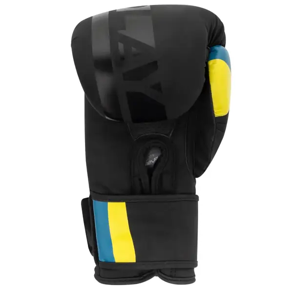 Боксерські рукавиці PowerPlay 3021 Ukraine Чорні 14 унцій купити недорого в Україні, фото 3