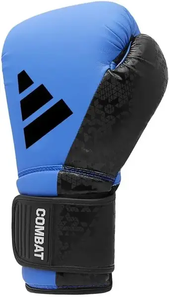 Боксерські рукавиці Adidas Combat 50 | 10 унцій синьо/чорні | ADIDAS ADIC50TG купити недорого в Україні, фото 4