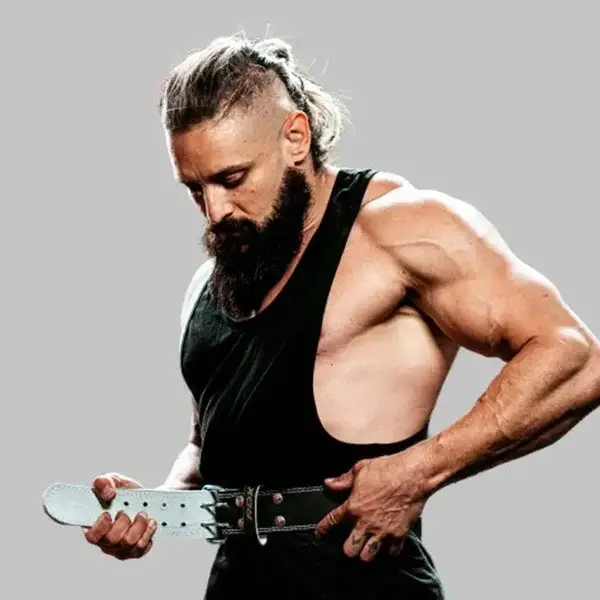 Пояс для важкої атлетики RDX 4 шкіряний Black Gold M купити недорого в Україні, фото 6