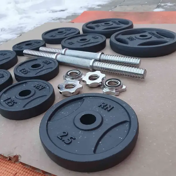 Диск RN-Sport 5 кг гриф Ø25 мм для гантелі (штанги) із Quatro хватом купити недорого в Україні, фото 13