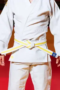 Біло-жовтий пояс для дзюдо ТМ "Kintayo" ,170 зріст купити